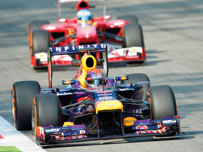 vettel on top at monza