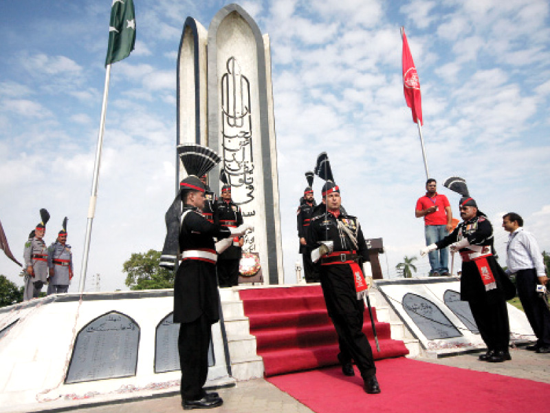 defence day in pakistan marked by flag hoisting ceremonies on all formation headquarters units and army installations photo shafiq malik