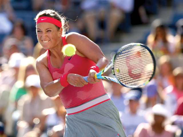 azarenka reached her second successive us open final with a win over pennetta in a match featuring 13 breaks of serve photo afp azarenka reached her second successive us open final with a win over pennetta in a match featuring 13 breaks of serve photo afp