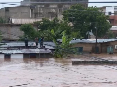floods paralyse ghana capital kill three