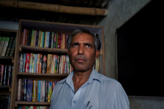 master ayub has been teaching for the last 28 years under the shade of a few trees at a small private park in f 6 photo myra iqbal master ayub has been teaching for the last 28 years under the shade of a few trees at a small private park in f 6 photo myra iqbal