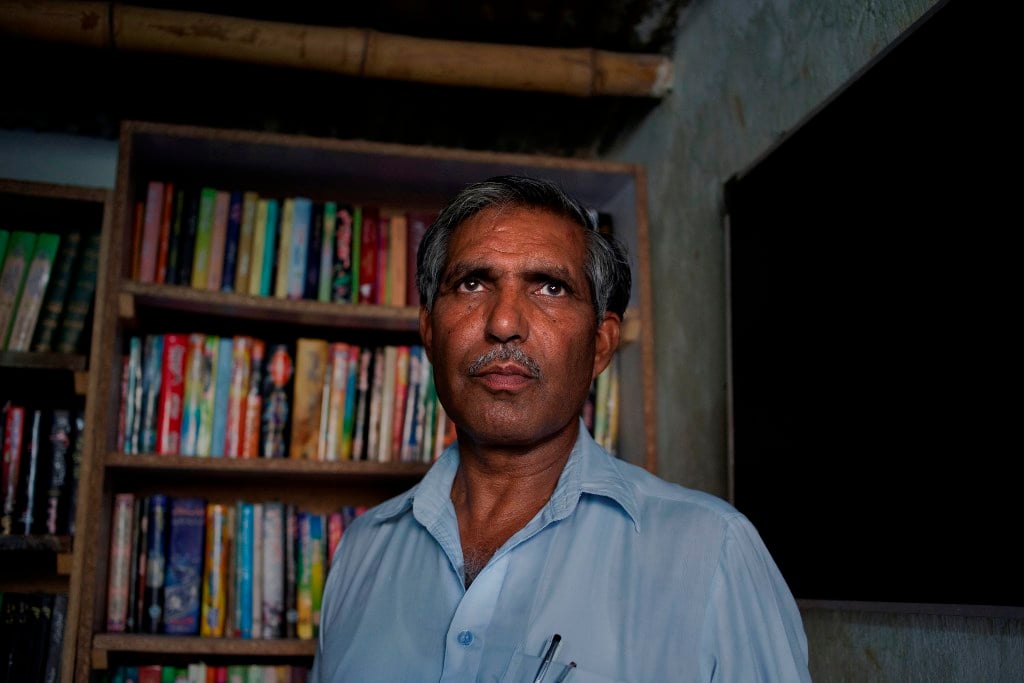 master ayub has been teaching for the last 28 years under the shade of a few trees at a small private park in f 6 photo myra iqbal