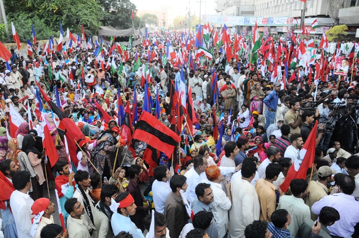 file photo of participants in a protest against local body ordinance in karachi photo muhammad azeem express