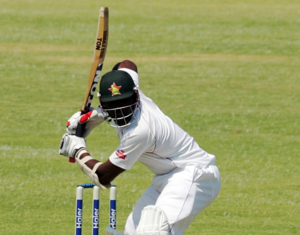 zimbabwe 039 s hamilton masakadza bats during the first day of the second test match between pakistan and hosts zimbabwe at the harare sports club on september 10 2013 photo afp