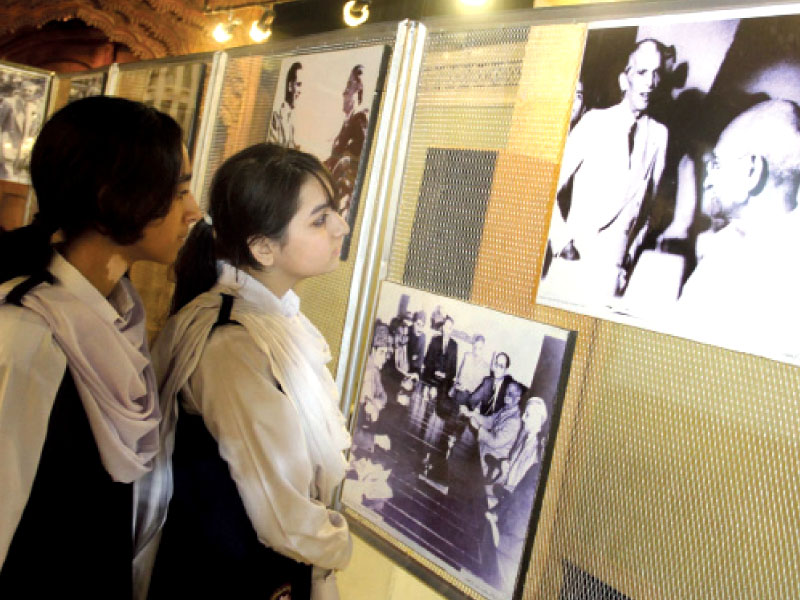 quaid s pictures on display at heritage museum photo myra iqbal inp