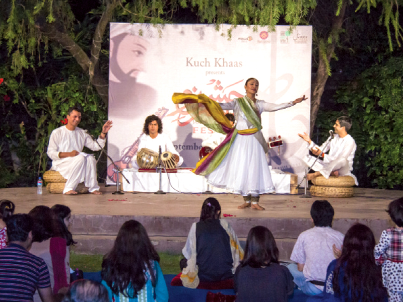 famous kathak dancer nighat chaudhry presents a solo performance on thursday evening photo express