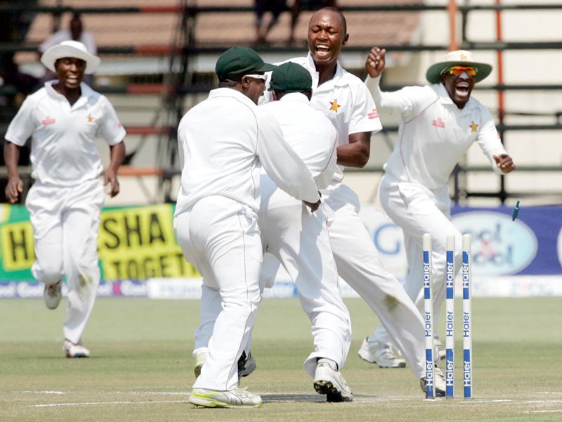 zimbabwe returned to the icc test rankings for the first time since may 2007 after leveling the two match series against pakistan yesterday photo afp