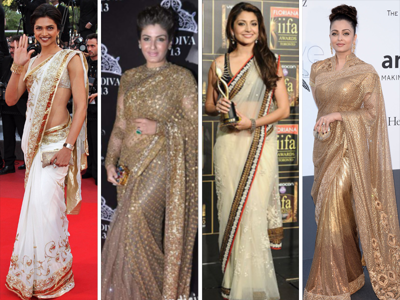 it is often said that long flowy hair is a perfect accessory to a good looking sari and in this case we totally agree
