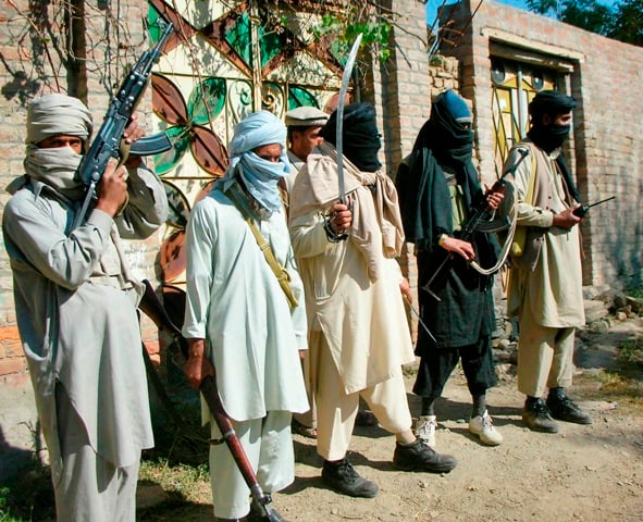 an old photo of taliban militants in swat photo reuters