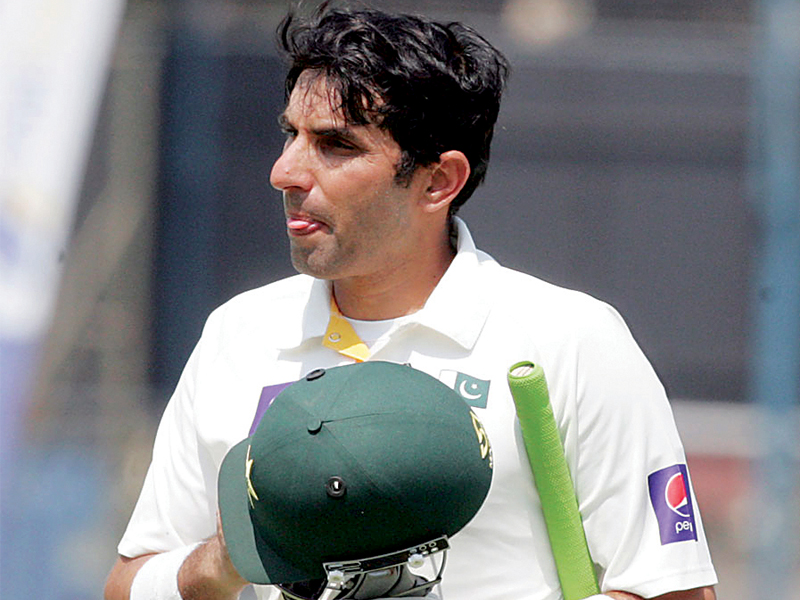 misbah s captaincy has become a burning question for some of the former cricketers photo afp