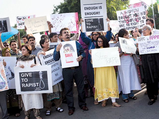 activists protesting in sector f 6 against the rape of a five year old girl in lahore photo myra iqbal express activists protesting in sector f 6 against the rape of a five year old girl in lahore photo myra iqbal express