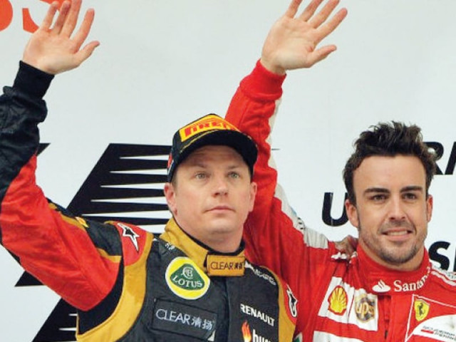 ferrari refuted claims by button and others that the arrival of raikkonen from lotus would cause issues between him and alonso photo afp