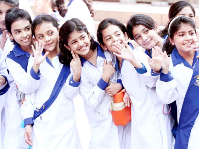 students of beaconhouse school system line up before going inside hall 2 for the morning session photo shafiq malik express students of beaconhouse school system line up before going inside hall 2 for the morning session photo shafiq malik express