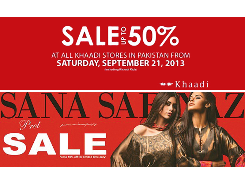 khaadi and sana safinaz both have a sale going on this week