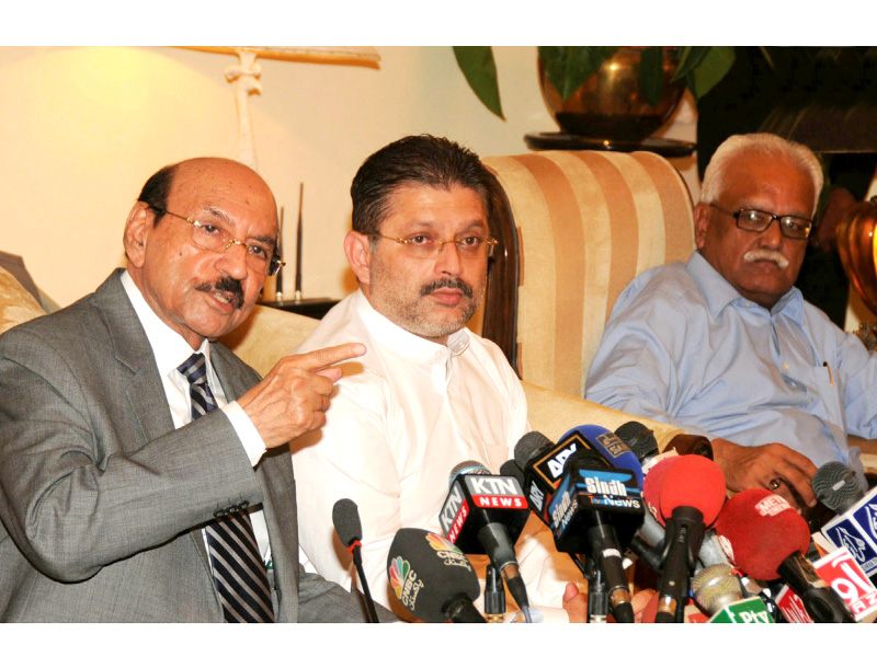 sindh chief minister qaim ali shah lauds the karachi operation which he says will soon reach its logical end photo nni