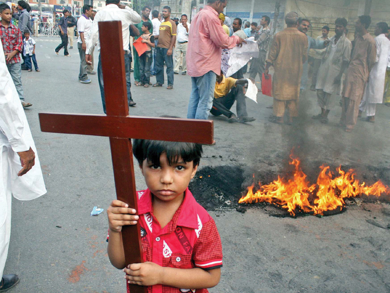 christians across the country demonstrated against the violence that consumed more than seventy innocent lives rallying for minorities protection photo ppi