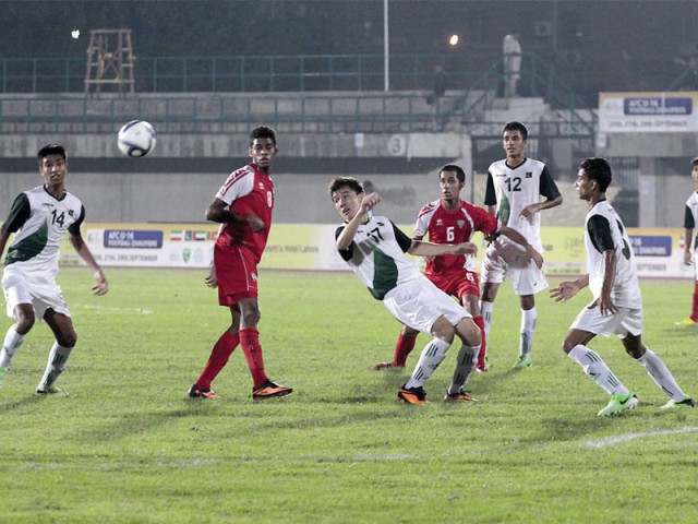 pakistan lost their first match of the afc u16 championship qualifiers against the uae yesterday photo shafiq malik expresss pakistan lost their first match of the afc u16 championship qualifiers against the uae yesterday photo shafiq malik expresss