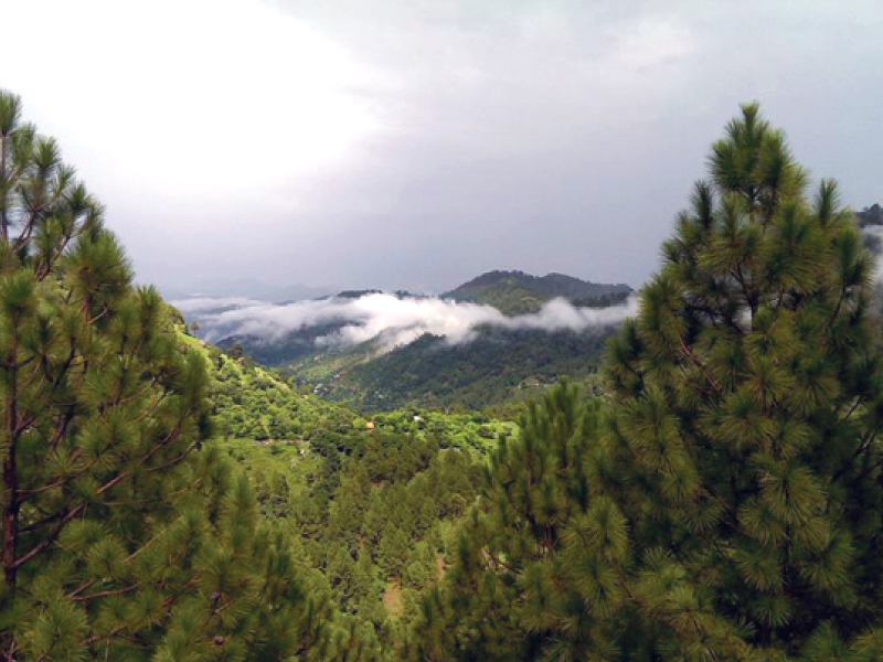 the project aims to construct a tunnel through the margalla hills as well as development of a twin capital on the other side of the peaks photo file