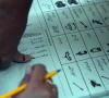 a picture of the ballot paper showing different election symbols of candidates afp
