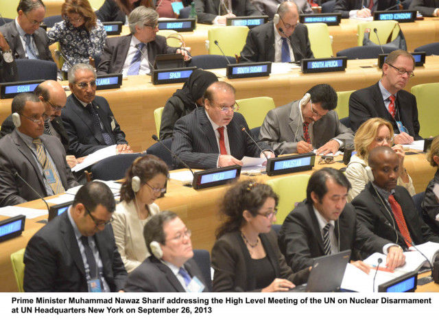 nawaz sharif speaks at the high level un meeting on nuclear disarmament photo pid nawaz sharif speaks at the high level un meeting on nuclear disarmament photo pid