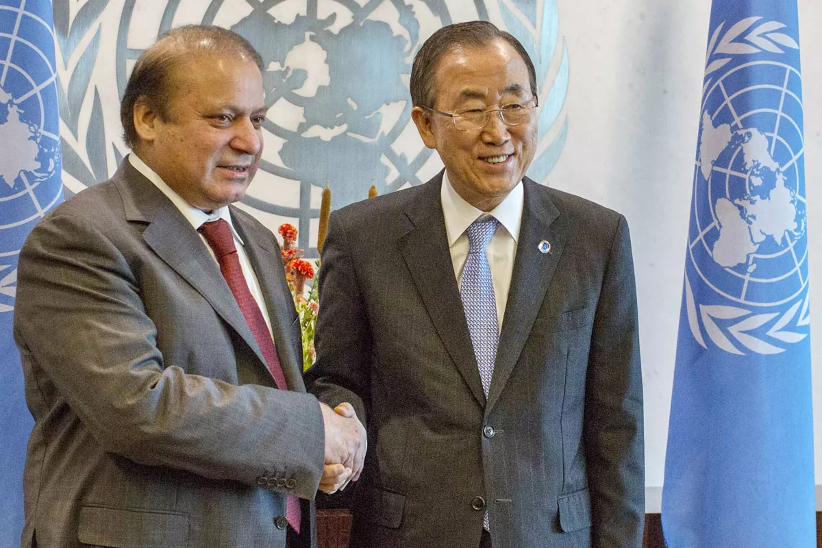 united nations secretary general ban ki moon r greets prime minister nawaz sharif during the un general assembly at the un headquarters in new york on september 27 2013 photo reuters united nations secretary general ban ki moon r greets prime minister nawaz sharif during the un general assembly at the un headquarters in new york on september 27 2013 photo reuters