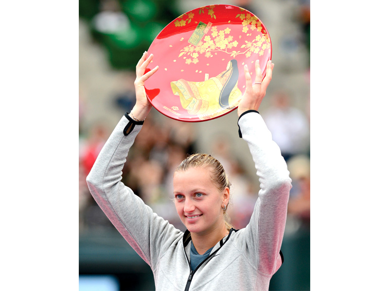 the match up between the duo was the first all left handed wta final since 2009 and the first in 20 years at a premier level photo afp