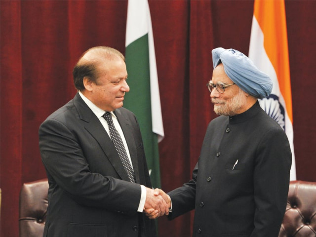 premier nawaz shakes hands with his indian counterpart photo afp premier nawaz shakes hands with his indian counterpart photo afp