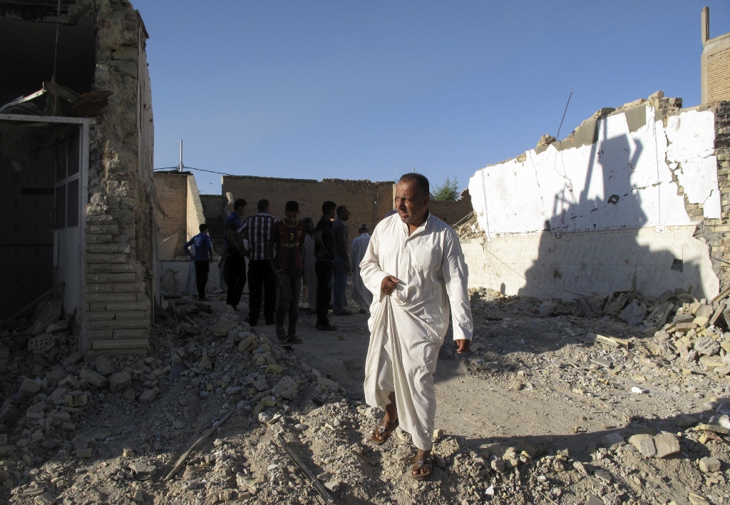 the blast brought down the ceiling of the mosque in mussayab 60km south of the capital baghdad photo reuters