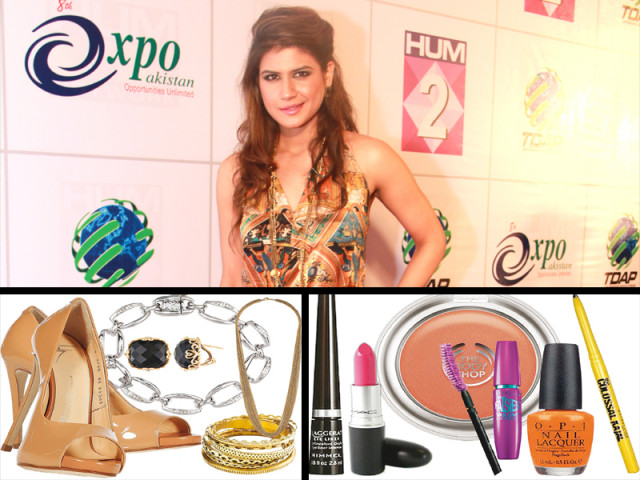 tv presenter sara ovais looks oh so chic in a halter neck print dress by shehla chatoor photo file tv presenter sara ovais looks oh so chic in a halter neck print dress by shehla chatoor photo file