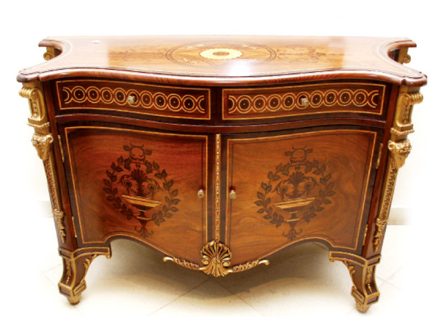 linen and jewellery boxes coffee tables a mother of pearl console a mother of pearl cabinet and a writing desk were exhibited linen and jewellery boxes coffee tables a mother of pearl console a mother of pearl cabinet and a writing desk were exhibited