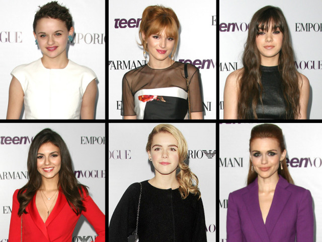 hollywood teen stars conformed to the armani dress code as they arrived at the teen vogue young hollywood party photo file hollywood teen stars conformed to the armani dress code as they arrived at the teen vogue young hollywood party photo file