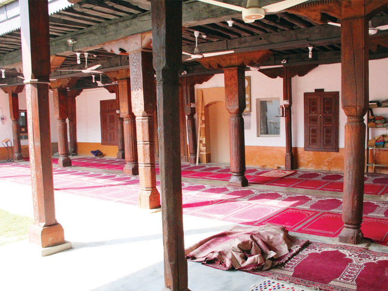 constructed by the dhaiji method the mosque is claimed to be earthquake resistant photo express