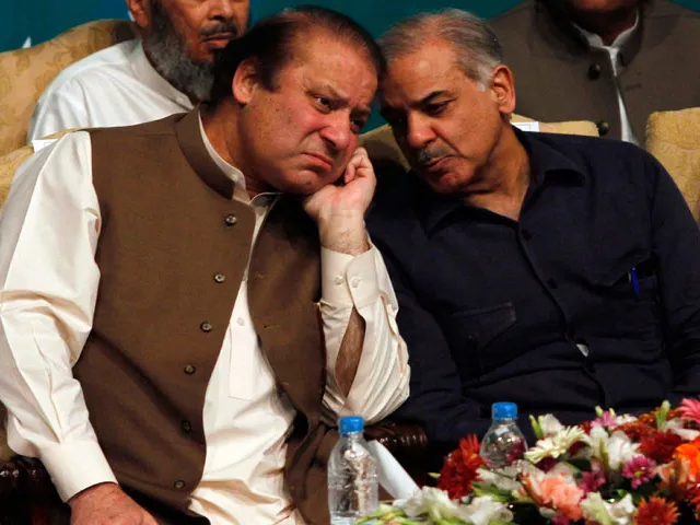 nawaz sharif l incoming prime minister and leader of pml n talks with his brother shahbaz sharif before addressing his party members who were voted to political posts in the general election during a function in lahore may 30 2013 photo reuters nawaz sharif l incoming prime minister and leader of pml n talks with his brother shahbaz sharif before addressing his party members who were voted to political posts in the general election during a function in lahore may 30 2013 photo reuters