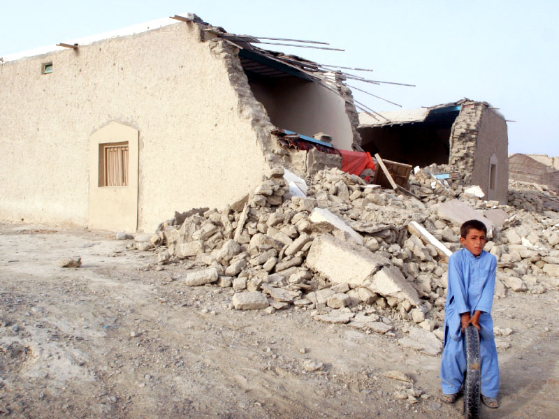 while the military headquarters in awaran is flooded with relief goods pouring in from around the country there are still quite a number of places no far from the base which fail to grab the attention of the authorities photo athar khan express