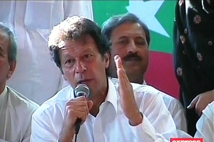 pti chief imran khan while addressing a press conference in islamabad photo express