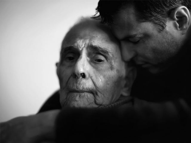 photographer phillip toledano hugs his father in a photo from his book quot days with my father quot photo phillip toledano flakphoto