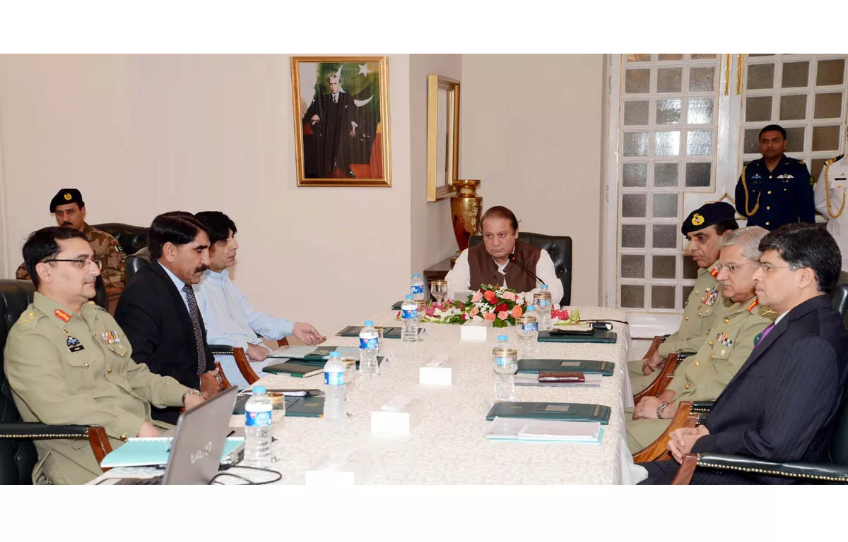 prime minister nawaz sharif chairing a high level meeting with senior security and intelligence officials on october 4 2013 photo pid prime minister nawaz sharif chairing a high level meeting with senior security and intelligence officials on october 4 2013 photo pid