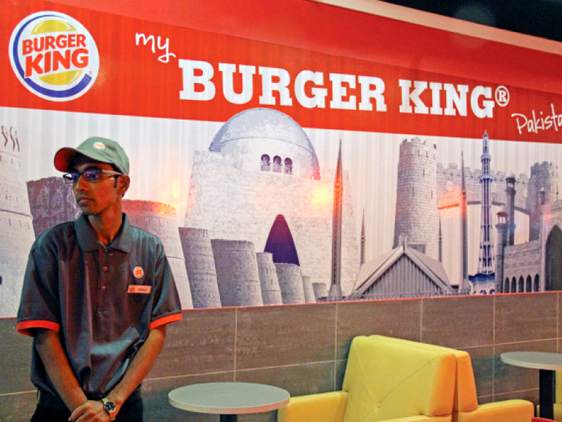 burger king pakistan s boat basin branch opens its doors to karachi residents on saturday evening photo ayesha mir express