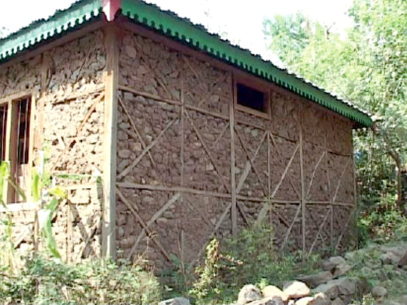 local residents have replaced concrete with wood to rebuild their homes photo express