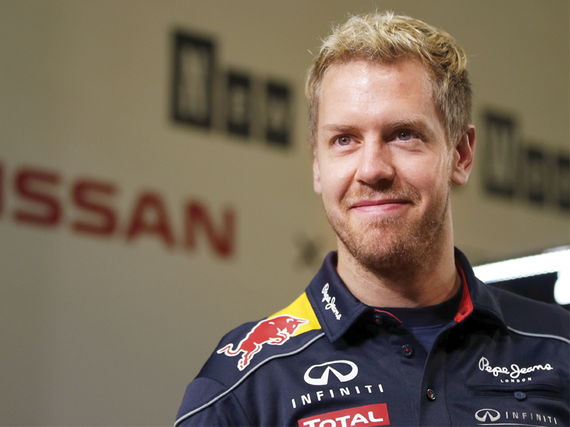 if vettel seals the title at suzuka on sunday he will become the youngest quadruple champion and only the third to win it four in a row photo reuters