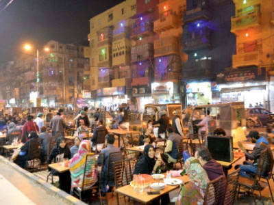 foodies enticed back by vehicle free burnes road in karachi foodies enticed back by vehicle free burnes road in karachi