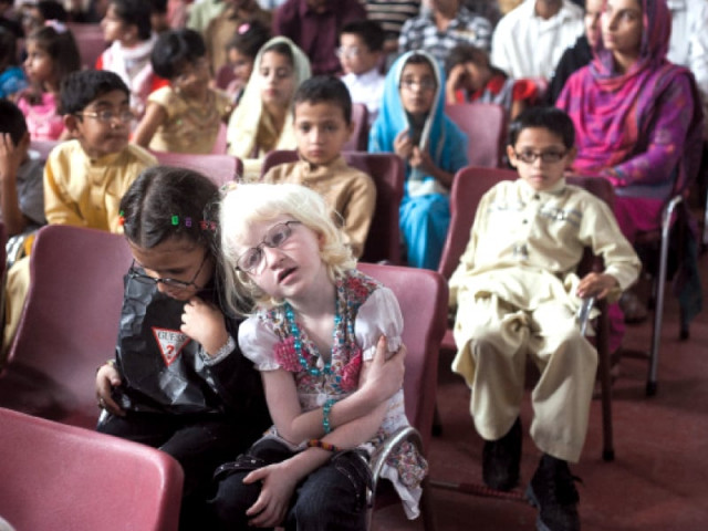 visually impaired children enjoying a performance at their school on thursday photo express visually impaired children enjoying a performance at their school on thursday photo express