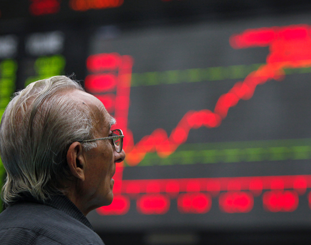at the end of the day 119 stocks closed higher 173 declined while 20 remained unchanged photo reuters file