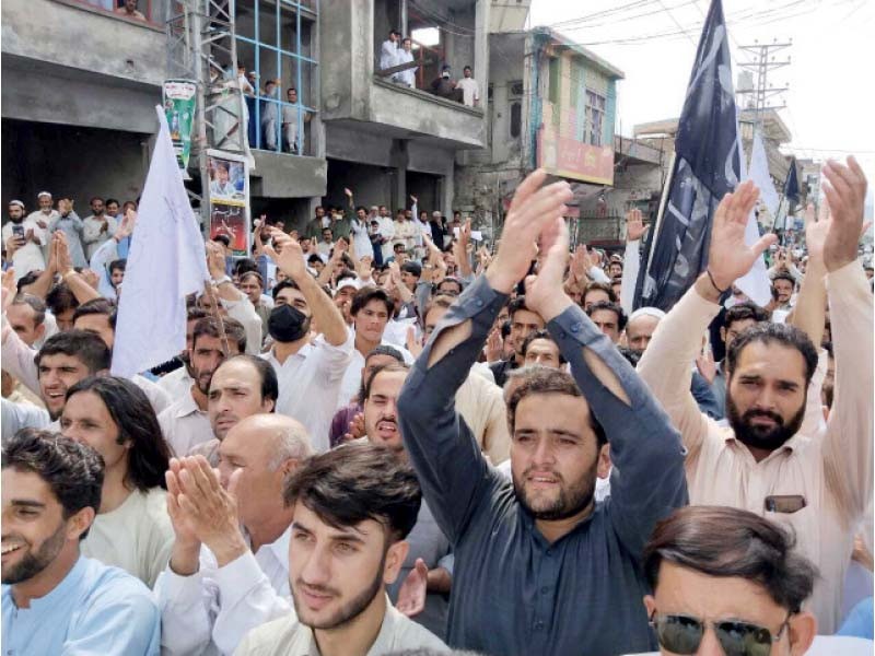 widespread protests erupt in parts of swat against alleged return of taliban in the region photos express