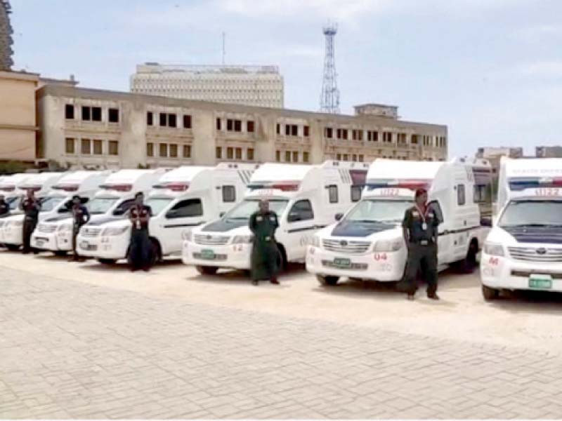 sindh mortuary vans ready for operation after the provincial health minister launched the service on tuesday photo ppi