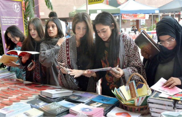 young women browse through books on sale at the almi urdu conference under way at the arts council of pakistan karachi photo jalal qureshi express young women browse through books on sale at the almi urdu conference under way at the arts council of pakistan karachi photo jalal qureshi express