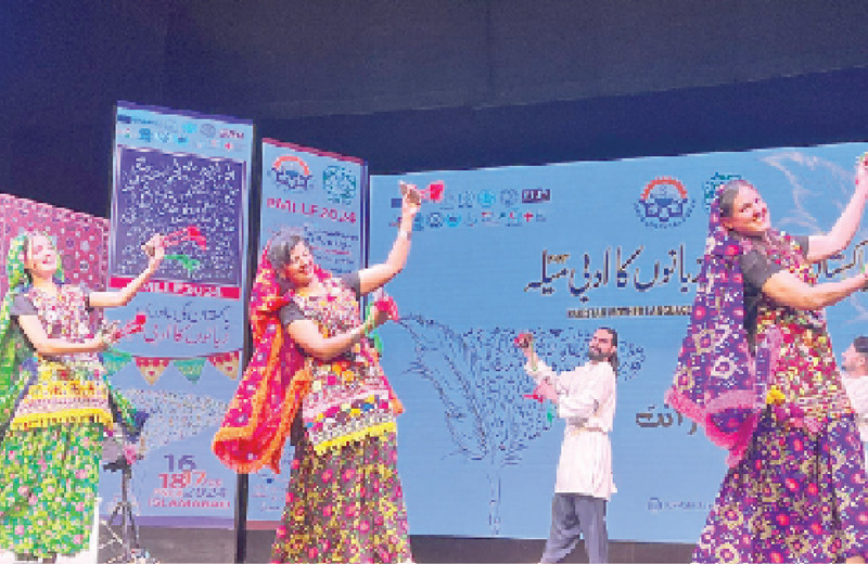 folk dancers enthral audiences on the last day of the pakistan mother languages literature festival in the federal capital photo express