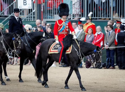 prince william joins trooping the colour on horseback