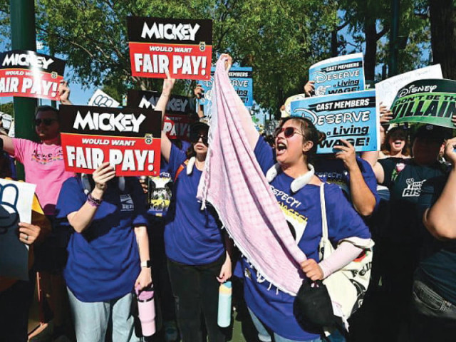 the rally was organised by unions representing some 14 000 disneyland employees from rollercoaster operators to candy makers photo file the rally was organised by unions representing some 14 000 disneyland employees from rollercoaster operators to candy makers photo file
