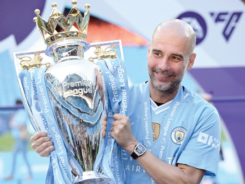 pep guardiola is into the final year of his contract as manchester city manager photo afp